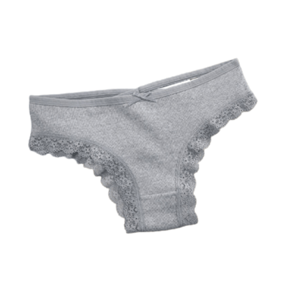 Black Lace Cross-Strap Low-Waist Briefs