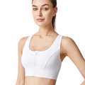 Front Zip Racerback Sculpting Sports Bra with Wide Band