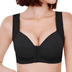 Seamless Front Closure Push-Up Bra with CloudSoft™ Straps - Black