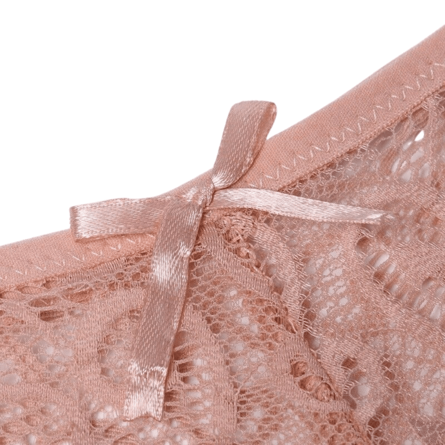 Low-Waist Lace G-String Women's Underwear with Transparent Detailing