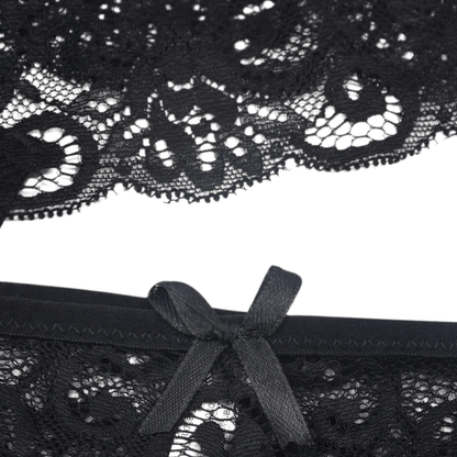 Low-Waist Lace G-String Women's Underwear with Transparent Detailing