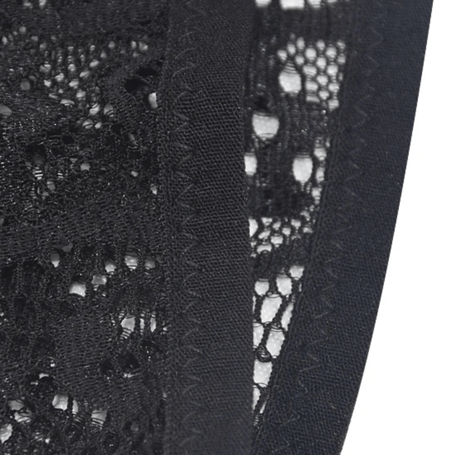 Low-Waist Lace G-String Women's Underwear with Transparent Detailing