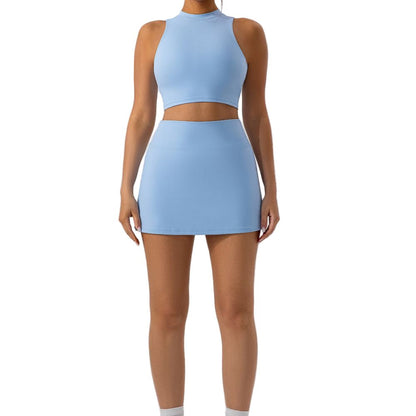 High Neck Longline Sports Bra with Removable Pads
