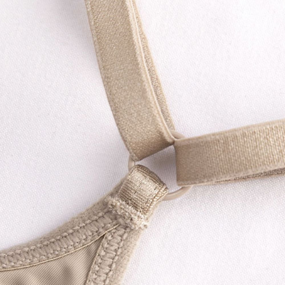 Lace Trim Front Closure Push-Up Bra with Racerback Design