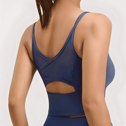 Magic Mesh CrossFlow Back Sports Bra with LockFit Support