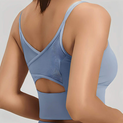 Magic Mesh CrossFlow Back Sports Bra with LockFit Support