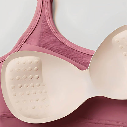 Magic Mesh CrossFlow Back Sports Bra with LockFit Support