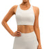 Magic High Neck Open Back Sports Bra - Beige