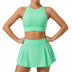 Magic High Neck Open Back Sports Bra - Green