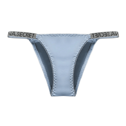Rhinestone Glam Low-Waist Thong Underwear - Vibrant Colors