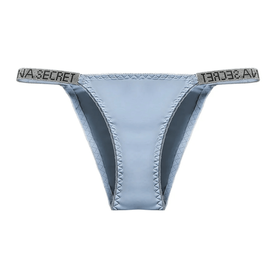 Rhinestone Glam Low-Waist Thong Underwear - Vibrant Colors