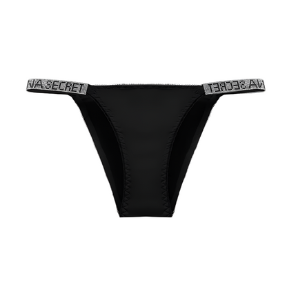 Rhinestone Glam Low-Waist Thong Underwear - Vibrant Colors
