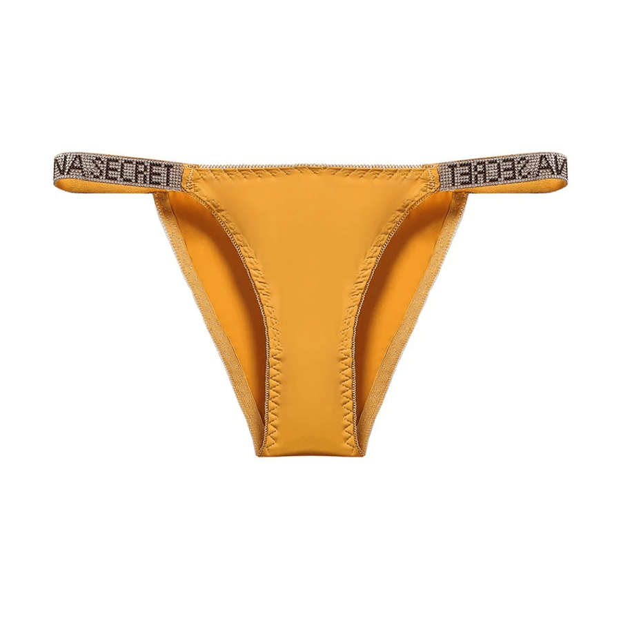 Rhinestone Glam Low-Waist Thong Underwear - Vibrant Colors