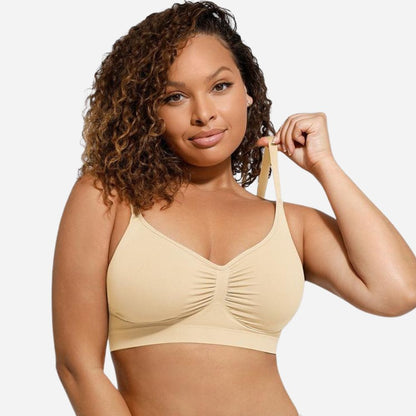 Ruched Wireless Bralette with Breathable Comfort and Adaptive Fit