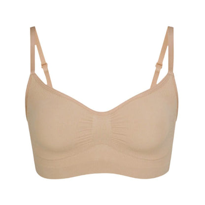 Ruched Wireless Bralette with Breathable Comfort and Adaptive Fit