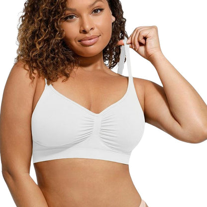 Ruched Wireless Bralette with Breathable Comfort and Adaptive Fit