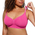 Ruched Wireless Bralette with Breathable Comfort and Adaptive Fit - Pink
