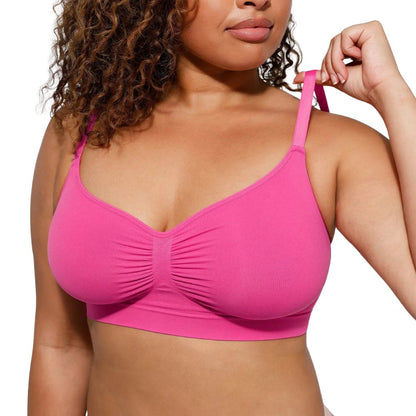 Ruched Wireless Bralette with Breathable Comfort and Adaptive Fit