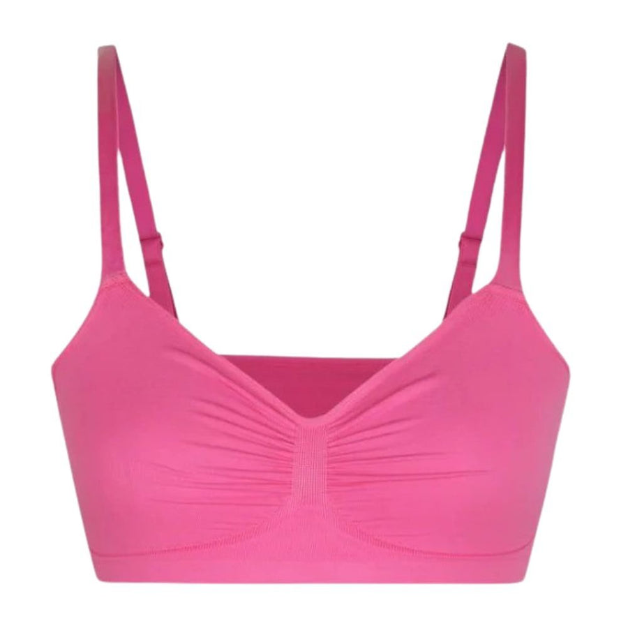 Ruched Wireless Bralette with Breathable Comfort and Adaptive Fit