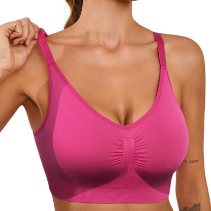 Ruched Wireless Bralette with Breathable Comfort and Adaptive Fit