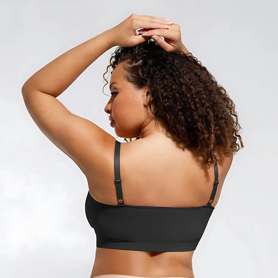 Ruched Wireless Bralette with Breathable Comfort and Adaptive Fit