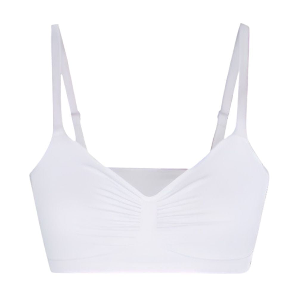 Ruched Wireless Bralette with Breathable Comfort and Adaptive Fit