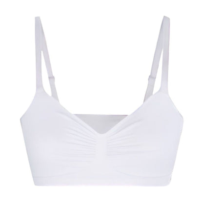 Ruched Wireless Bralette with Breathable Comfort and Adaptive Fit