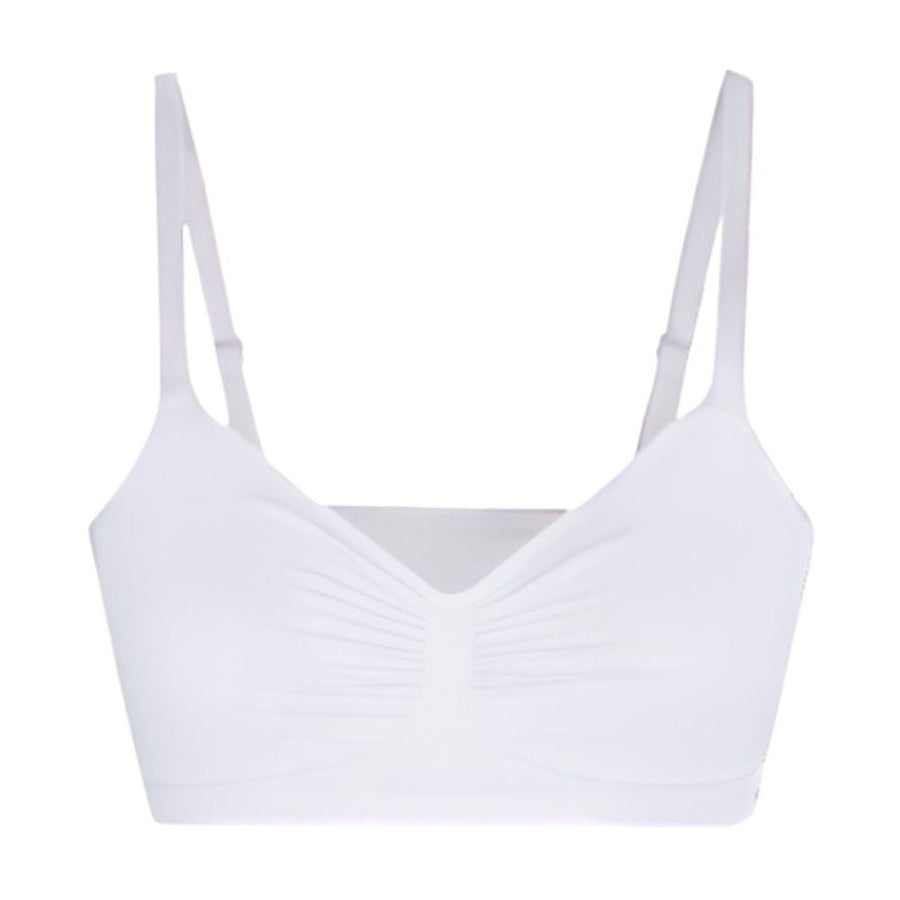 Ruched Wireless Bralette with Breathable Comfort and Adaptive Fit