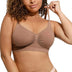 Ruched Wireless Bralette with Breathable Comfort and Adaptive Fit - Khaki