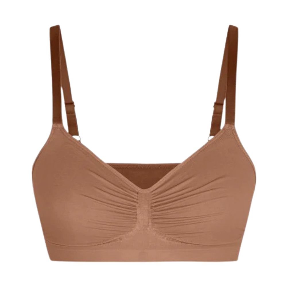 Ruched Wireless Bralette with Breathable Comfort and Adaptive Fit