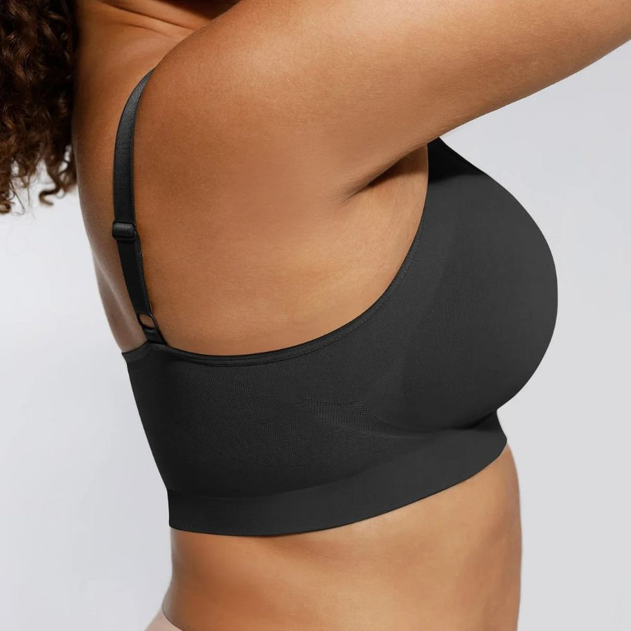 Ruched Wireless Bralette with Breathable Comfort and Adaptive Fit