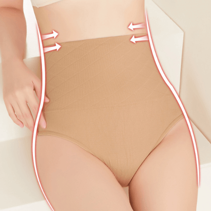 High-Waist Tummy Control Thong Shapewear in Nude