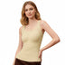 Seamless Built-In Bra Cami with Fixed Pads - Effortless Support Top - Yellow