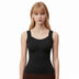 Seamless Built-In Bra Cami with Fixed Pads - Effortless Support Top - Black