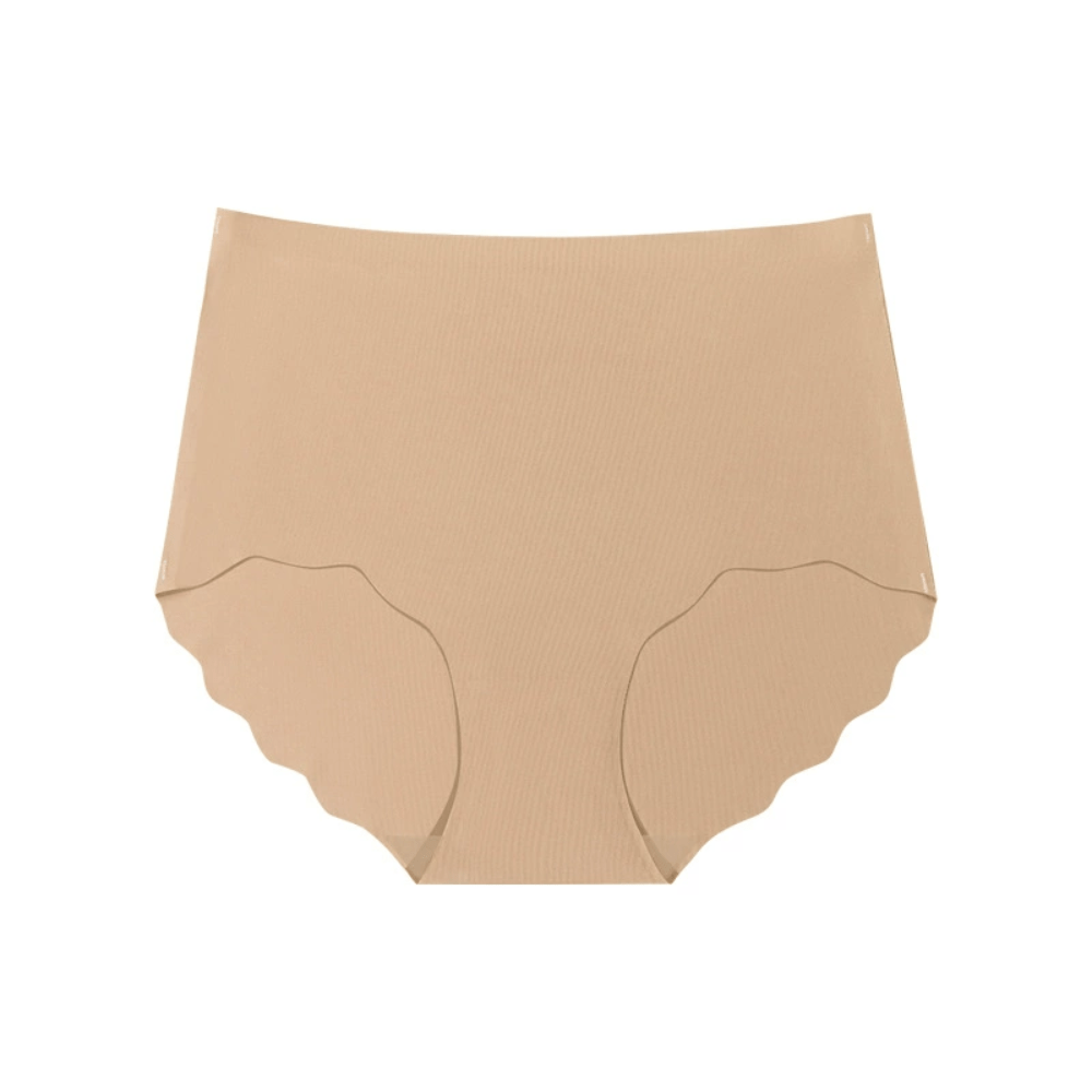 Magic Seamless High-Waist Comfort Briefs with Scalloped Hem