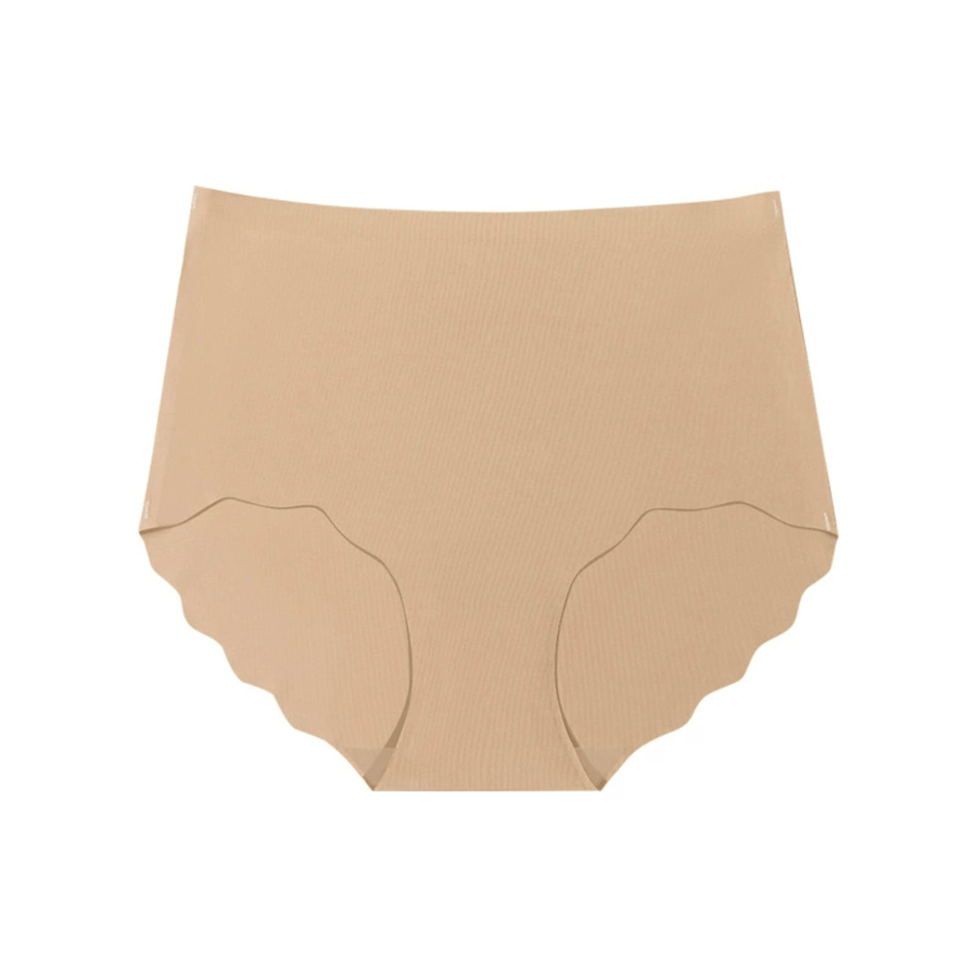 Magic Seamless High-Waist Comfort Briefs with Scalloped Hem