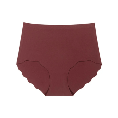 Magic Seamless High-Waist Comfort Briefs with Scalloped Hem