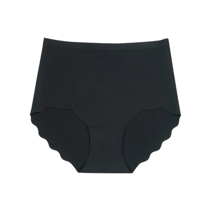 Magic Seamless High-Waist Comfort Briefs with Scalloped Hem
