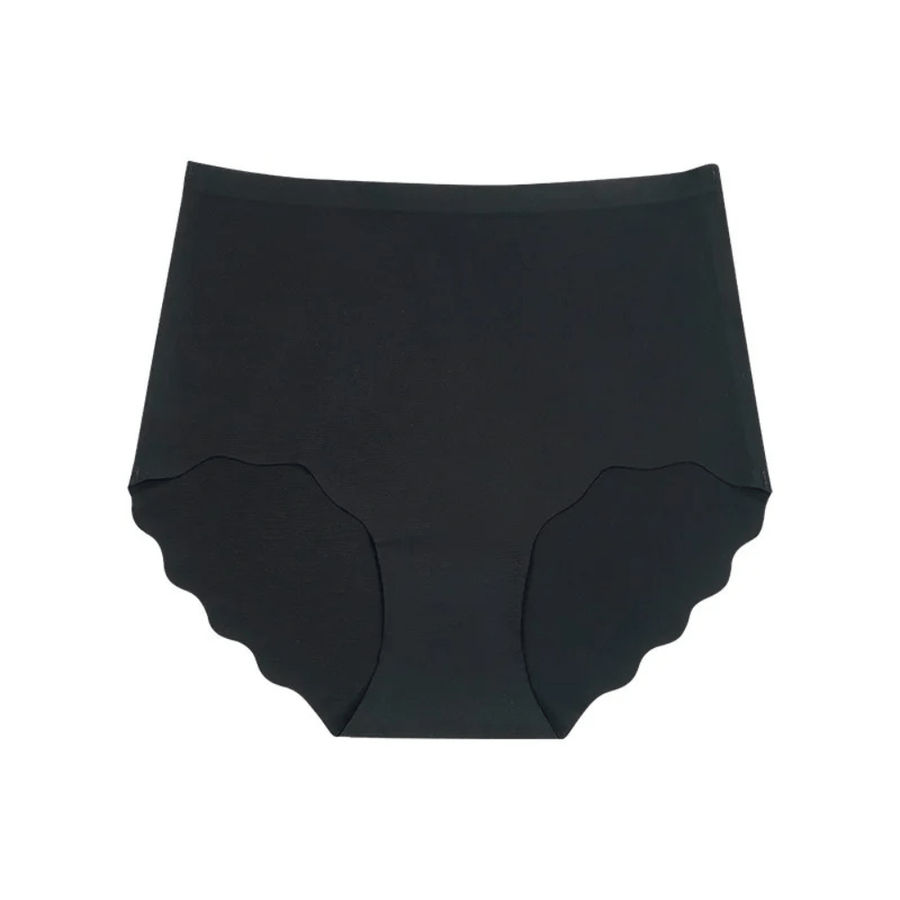 Magic Seamless High-Waist Comfort Briefs with Scalloped Hem