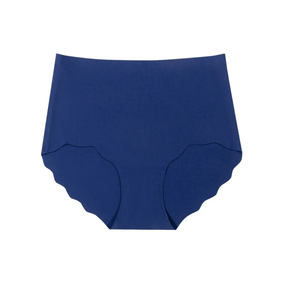 Magic Seamless High-Waist Comfort Briefs with Scalloped Hem