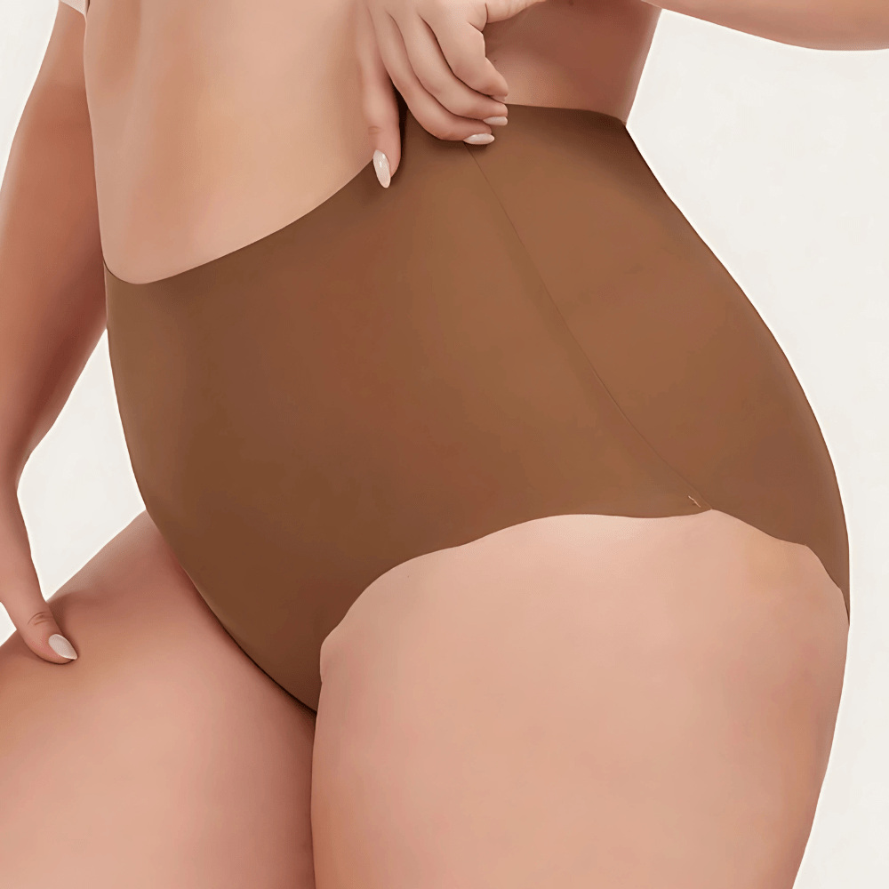 Magic Seamless High-Waist Comfort Briefs with Scalloped Hem