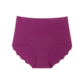 Magic Seamless High-Waist Comfort Briefs with Scalloped Hem