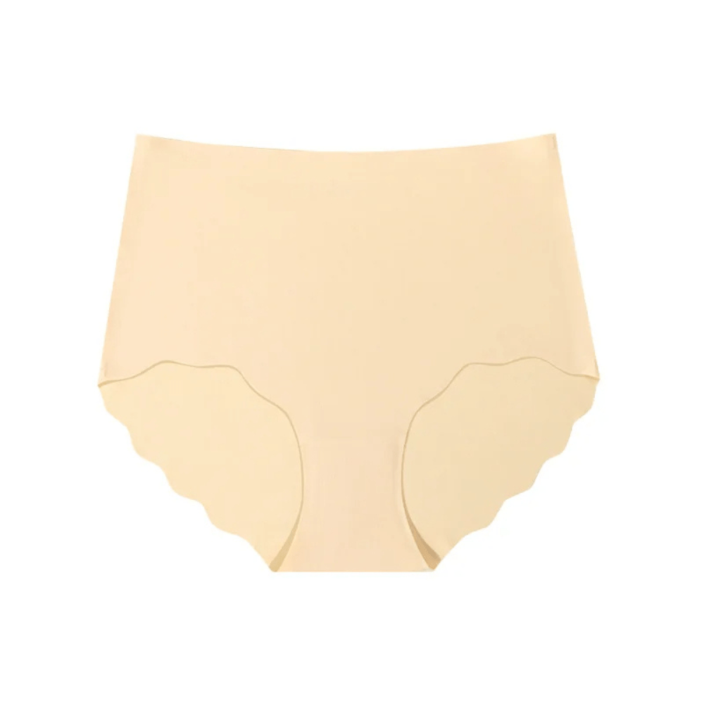 Magic Seamless High-Waist Comfort Briefs with Scalloped Hem