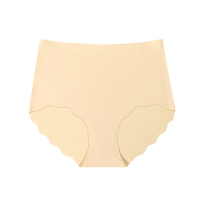 Magic Seamless High-Waist Comfort Briefs with Scalloped Hem