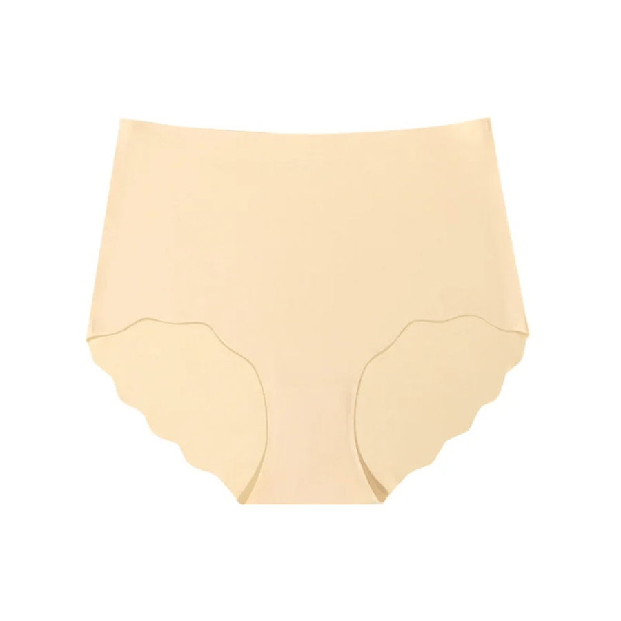 Magic Seamless High-Waist Comfort Briefs with Scalloped Hem