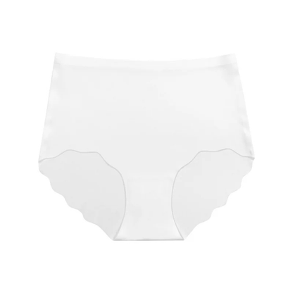 Magic Seamless High-Waist Comfort Briefs with Scalloped Hem
