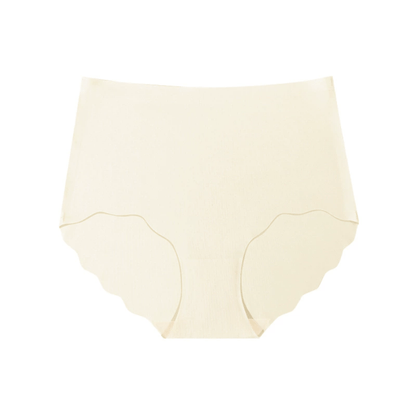 Magic Seamless High-Waist Comfort Briefs with Scalloped Hem