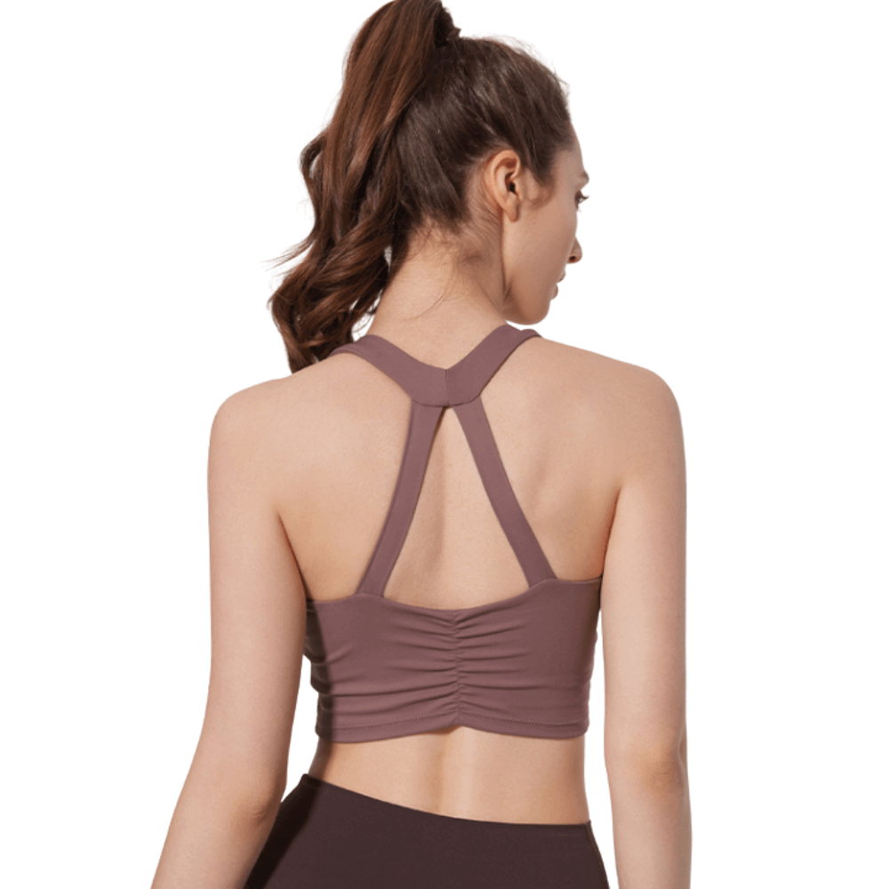 Seamless Criss-Cross Back Supportive Sports Bra