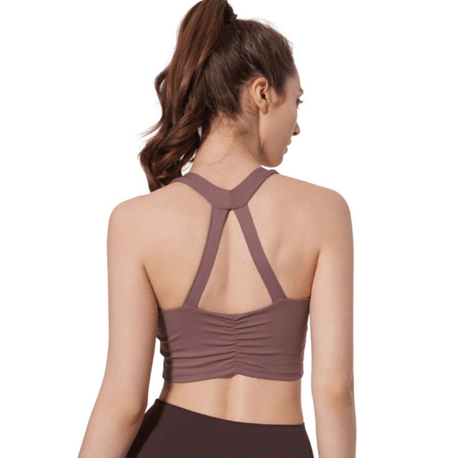 Seamless Criss-Cross Back Supportive Sports Bra