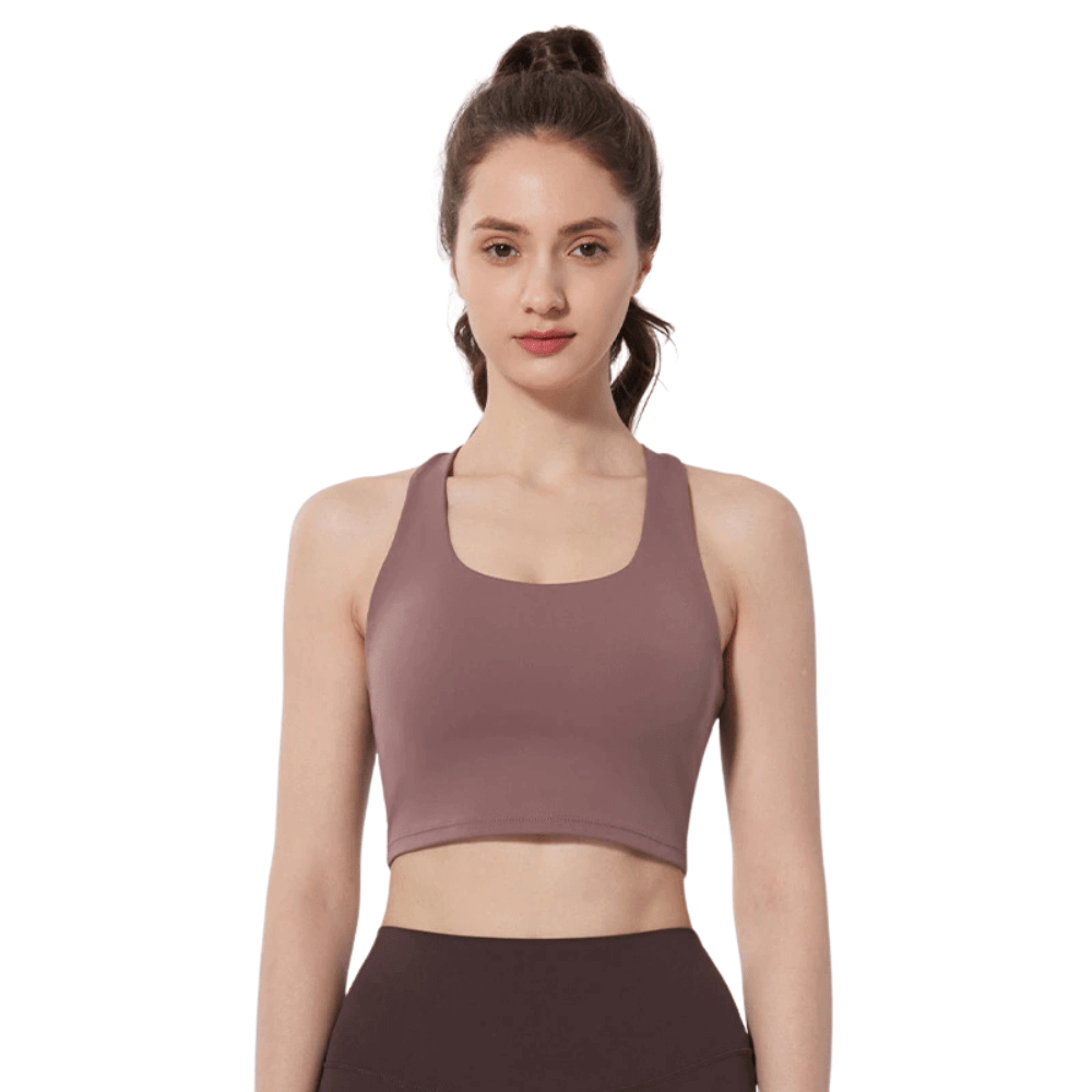 Seamless Criss-Cross Back Supportive Sports Bra